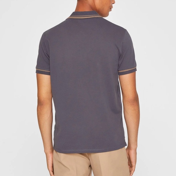 Textured Rib Polo - Brand New - NEVER WORN - Black Multi - Picture 2 of 5